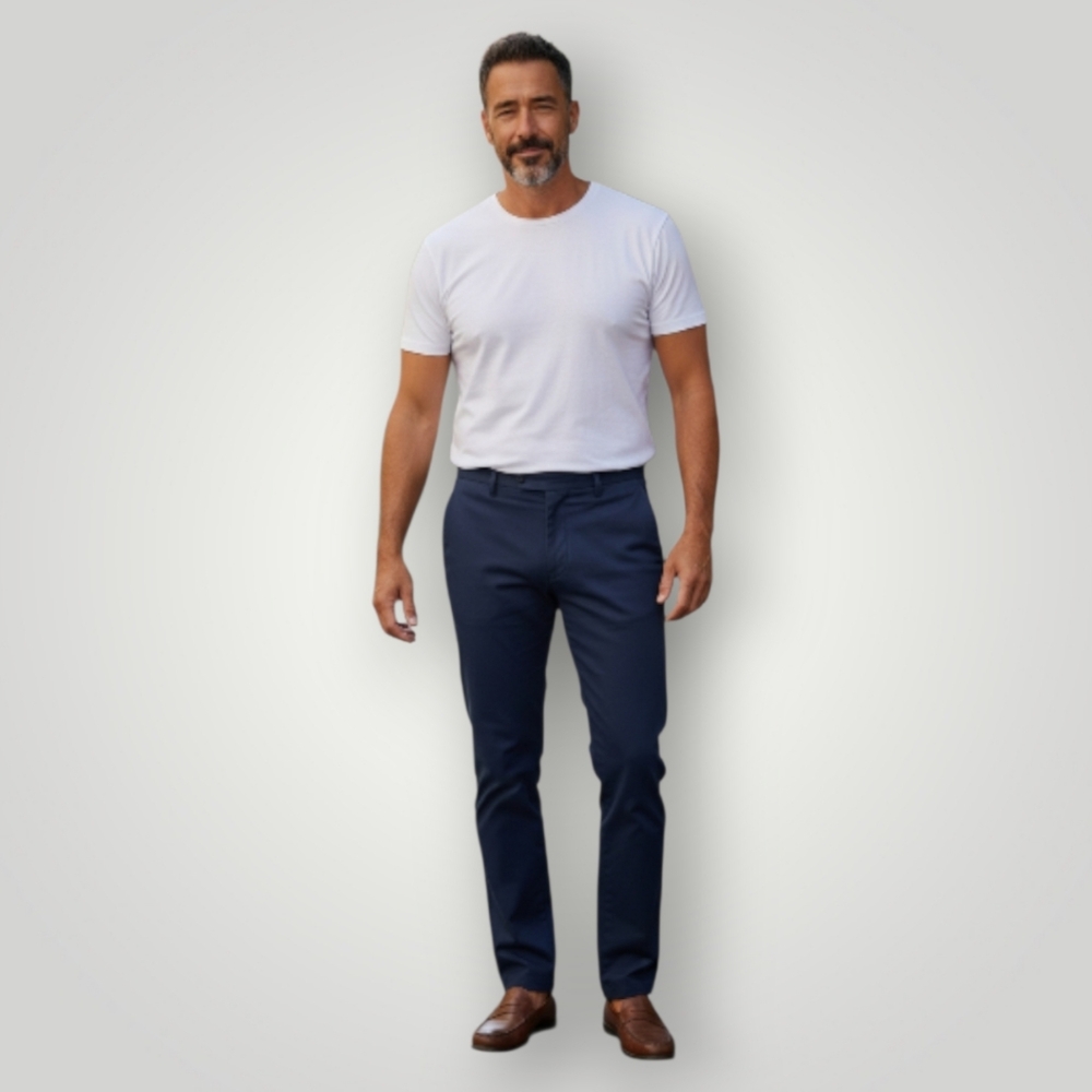 Lauren Ralph Lauren 40x32 Navy‎ Dress Pants Flat Front Washable Mens Trousers